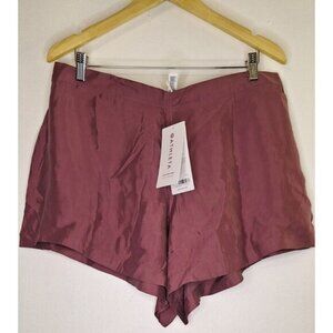 NWT ATHLETA Calm Cool Shorts Rose Women's Sz XL Yoga Gym Wear Workout Athleisure